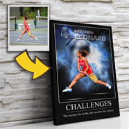 "Electric Moment" Custom Tennis Wall Art