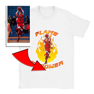 "Flame Thrower" Custom Basketball Tee