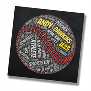Custom Baseball Word Art