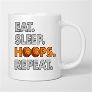 Eat. Sleep. Hoops. Repeat. Mug