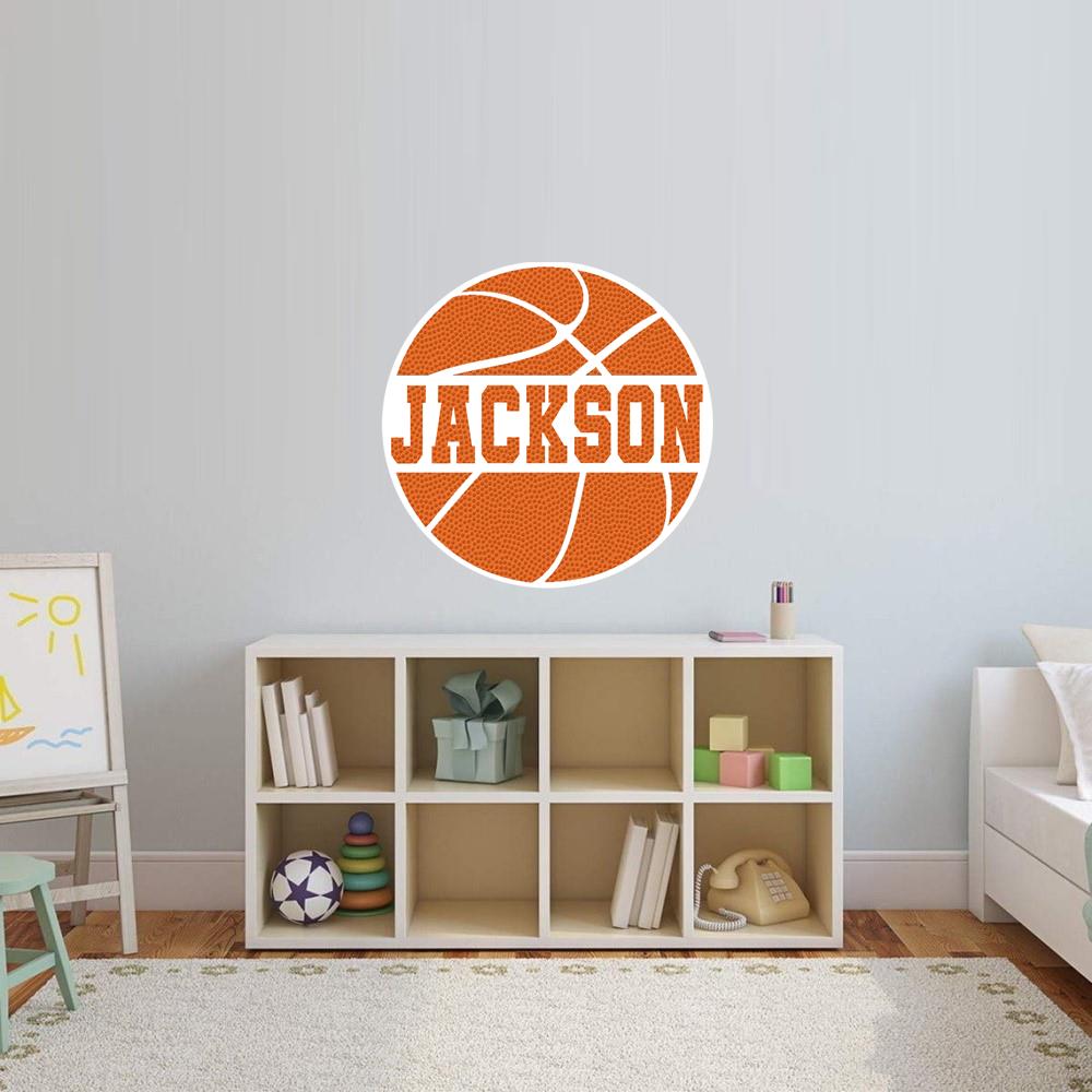 Basketball Name In Ball Wall Sticker