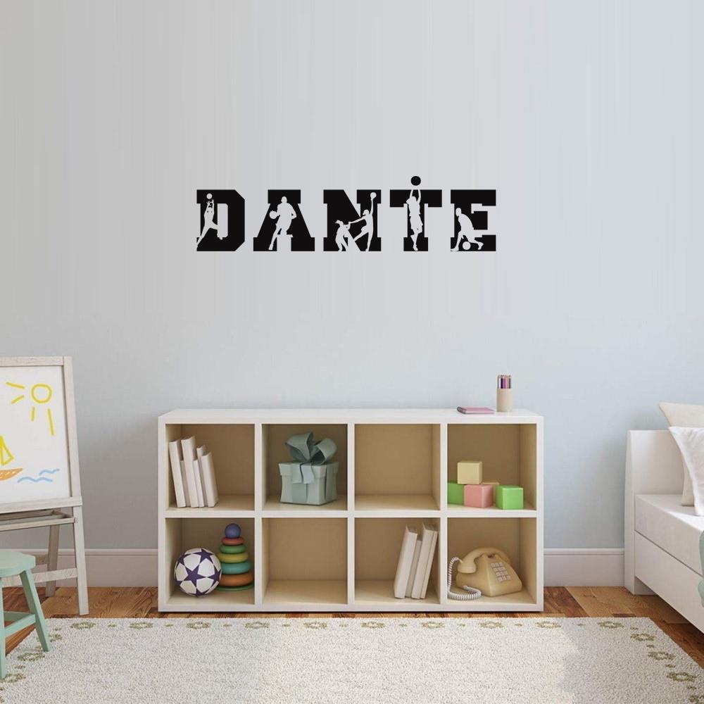 Basketball Silhouette Name Decal