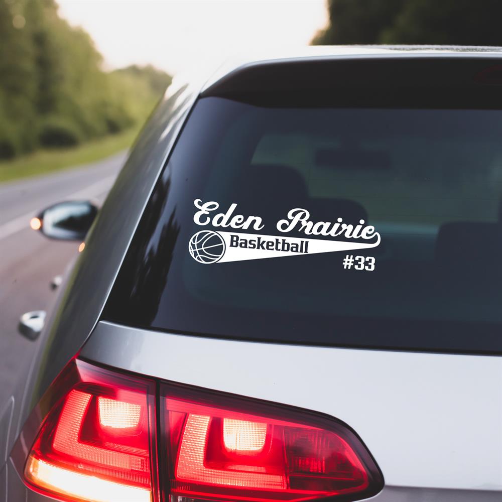 Team and Number Car Decal