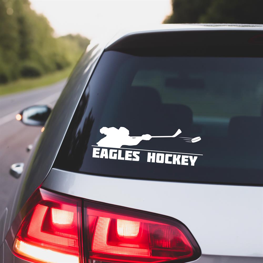 Hockey Slapshot Car Decal