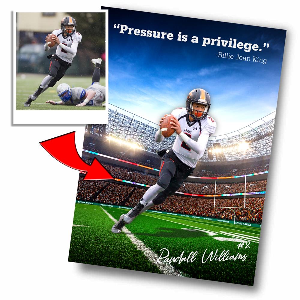 Custom Football Stadium Quote Wall Art